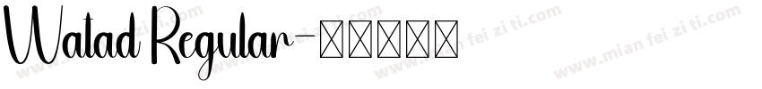 Watad Regular字体转换